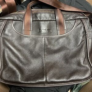 KOOLERTRON Brown Leather Messenger Bag Briefcase Laptop Case Shoulder Bag